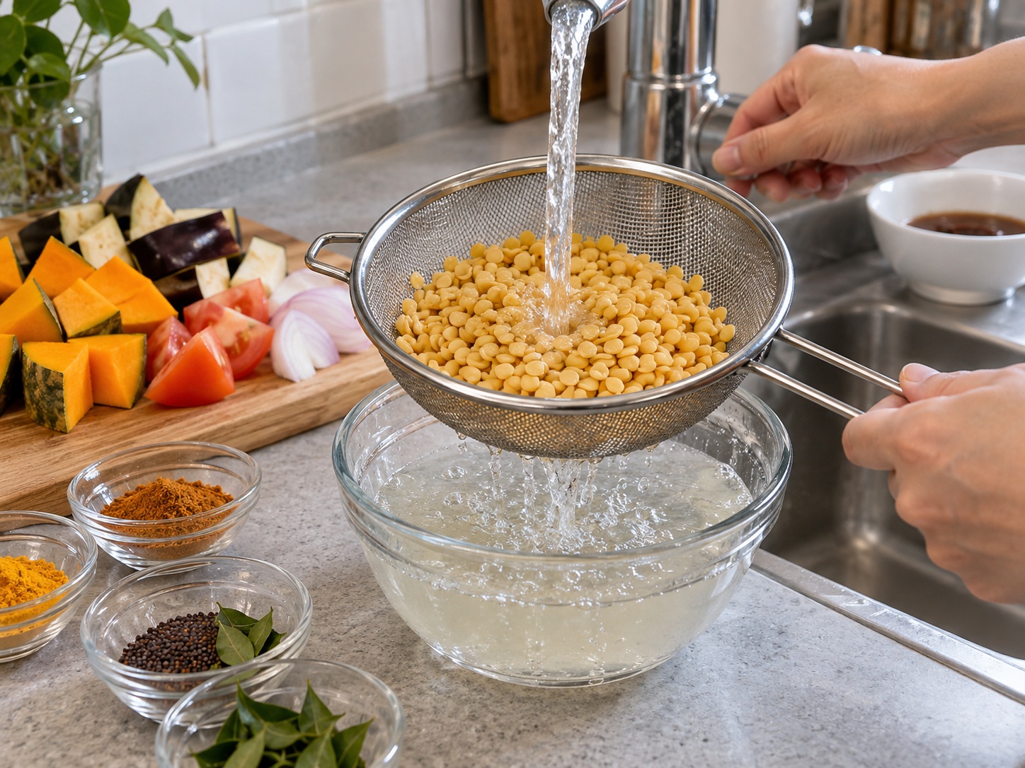 Sup Sambar Lentil dan Sayur India — Bilas kacang