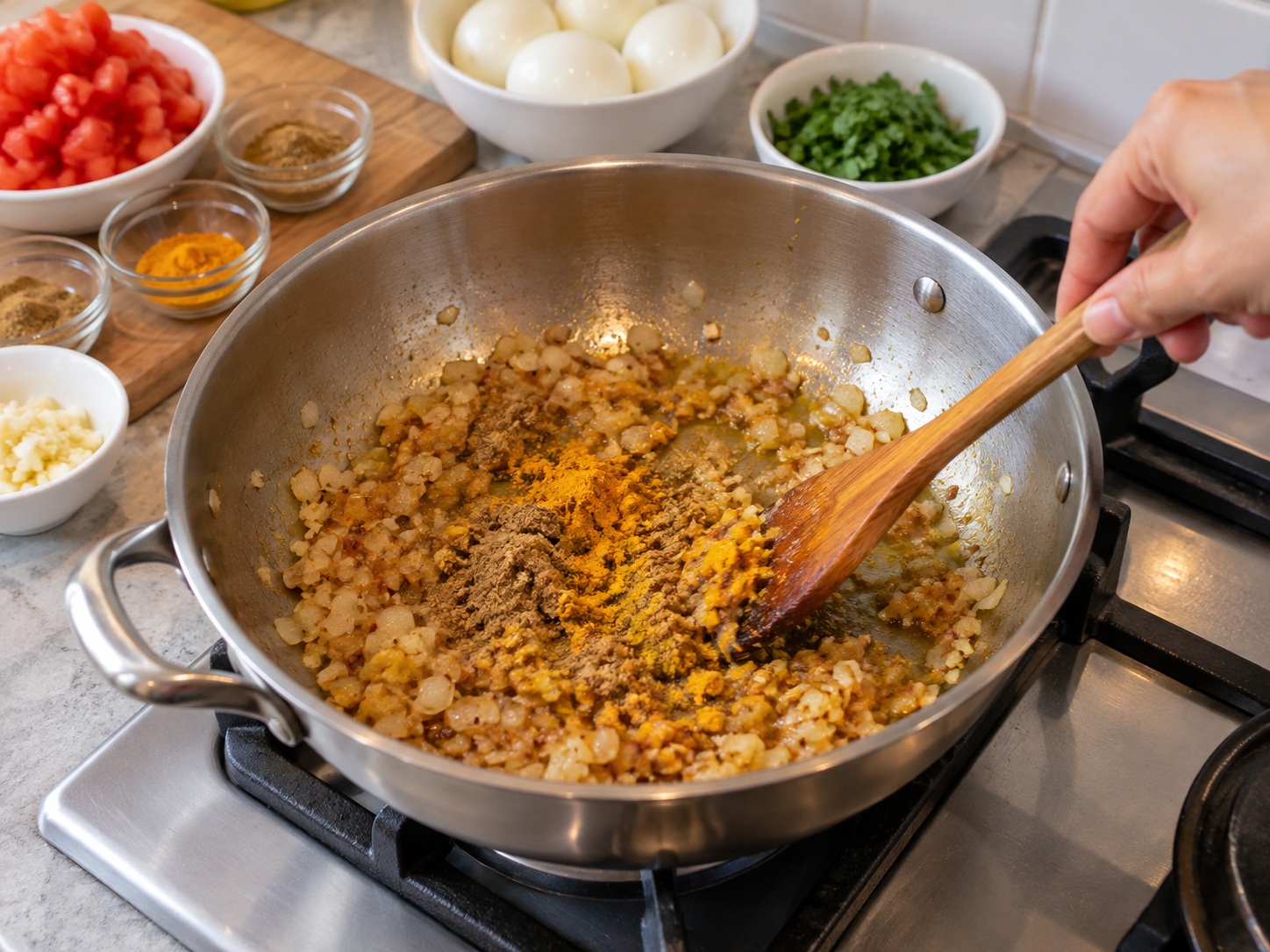 Indian Tomato Egg Curry — Bloom spices