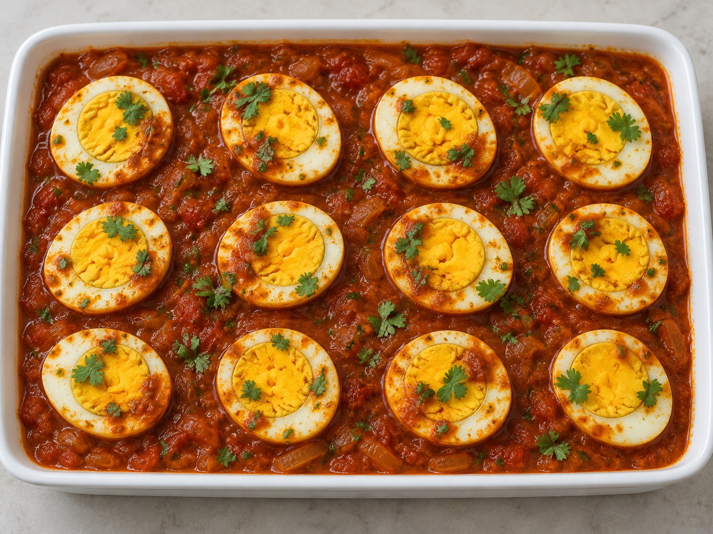 Indian Tomato Egg Curry — Serve