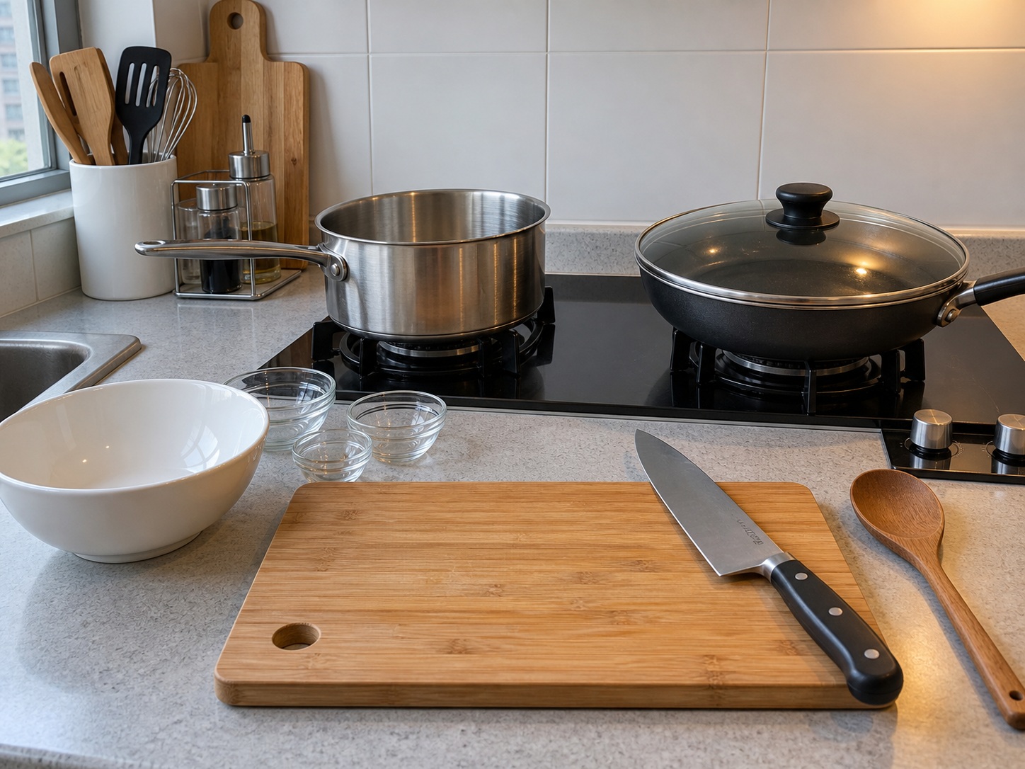 Indian Tomato Egg Curry — tools