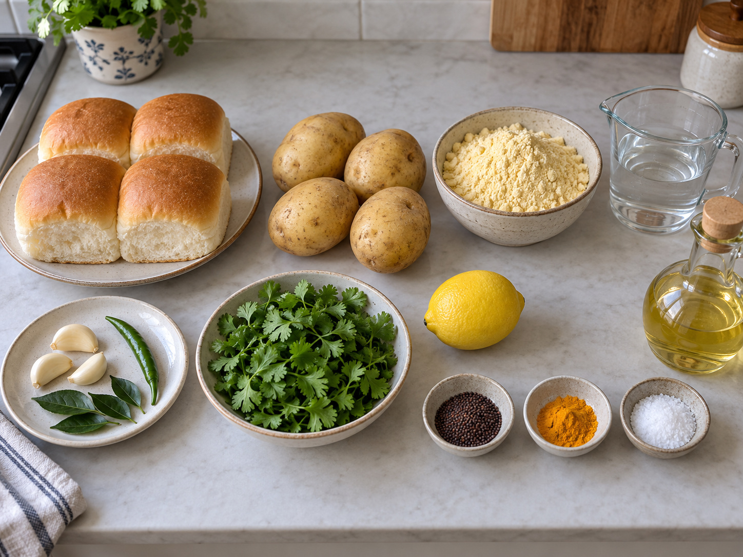 Indian Mumbai Vada Pav — ingredients