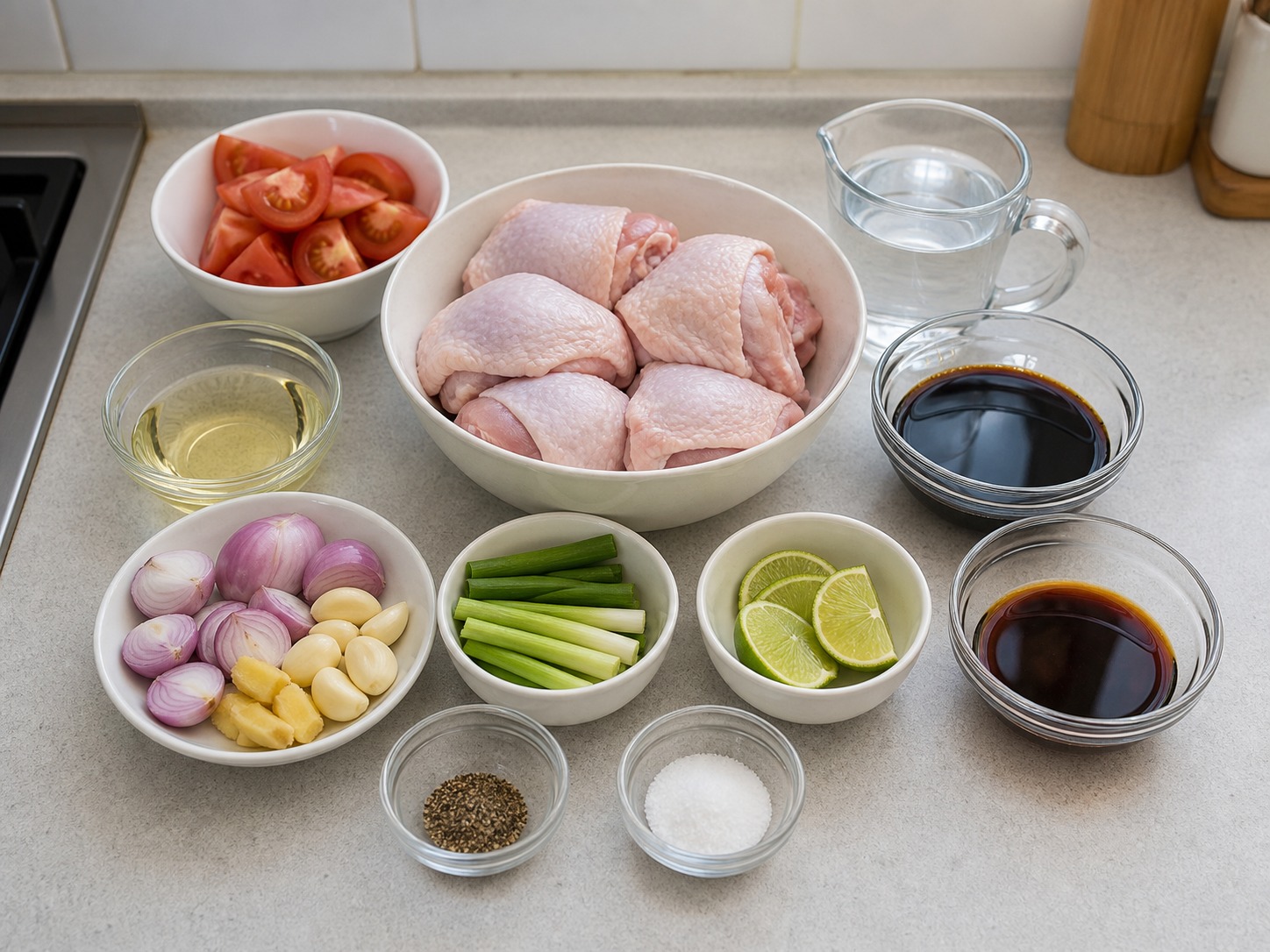 Indonesian Ayam Kecap — mga sangkap