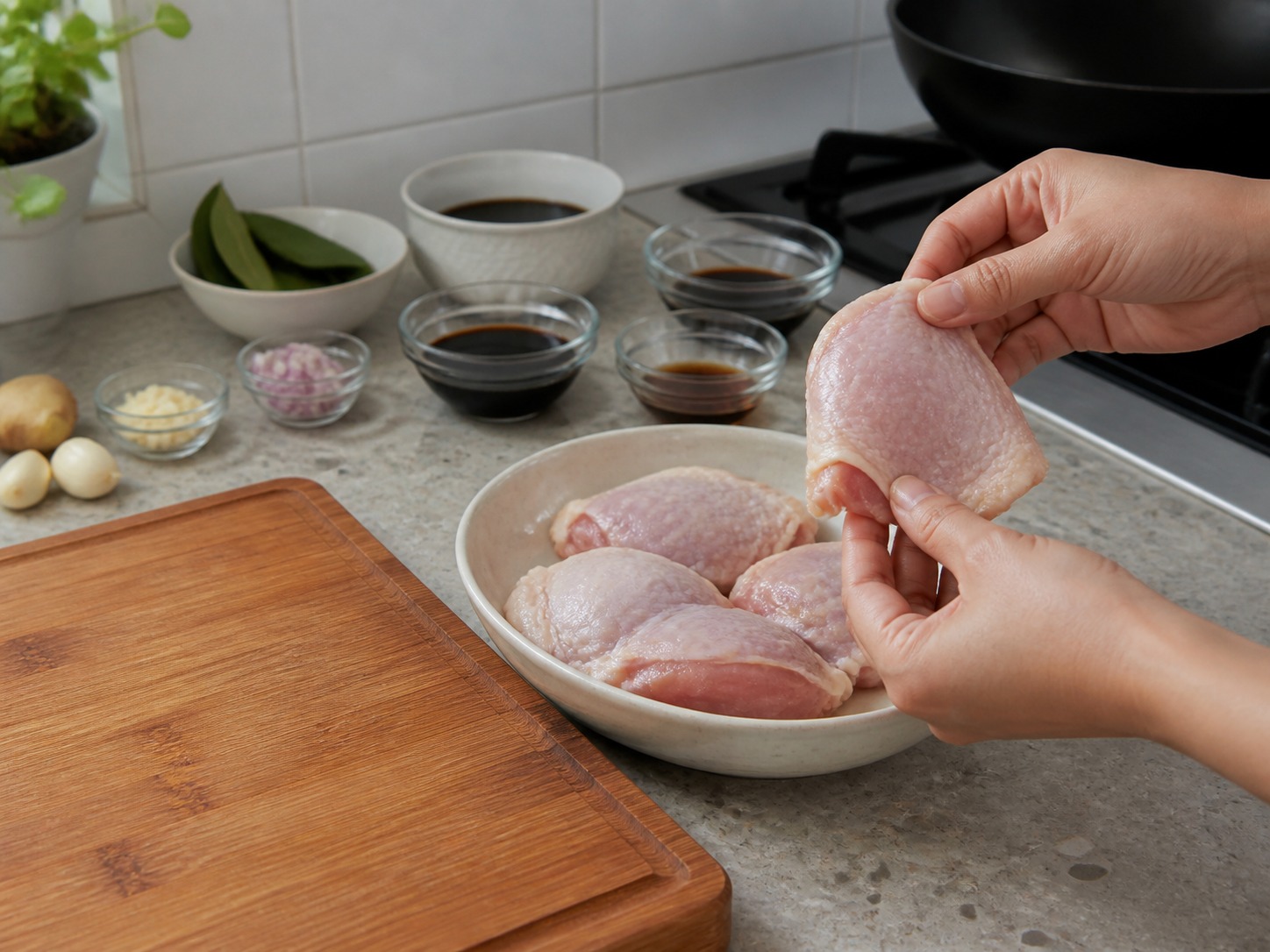 Indonesian Ayam Kecap — hakbang 1