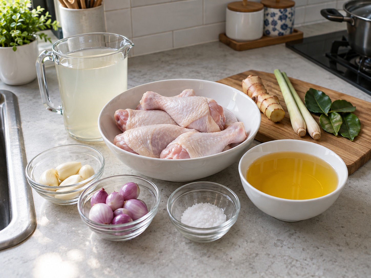 印尼巴東白炸雞 Ayam Pop — 材料