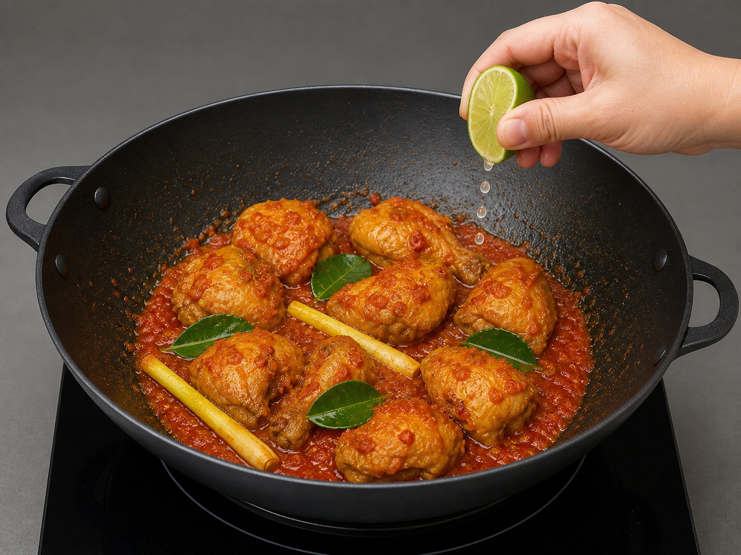 Indonesian Rica-Rica Chicken — Add lime juice