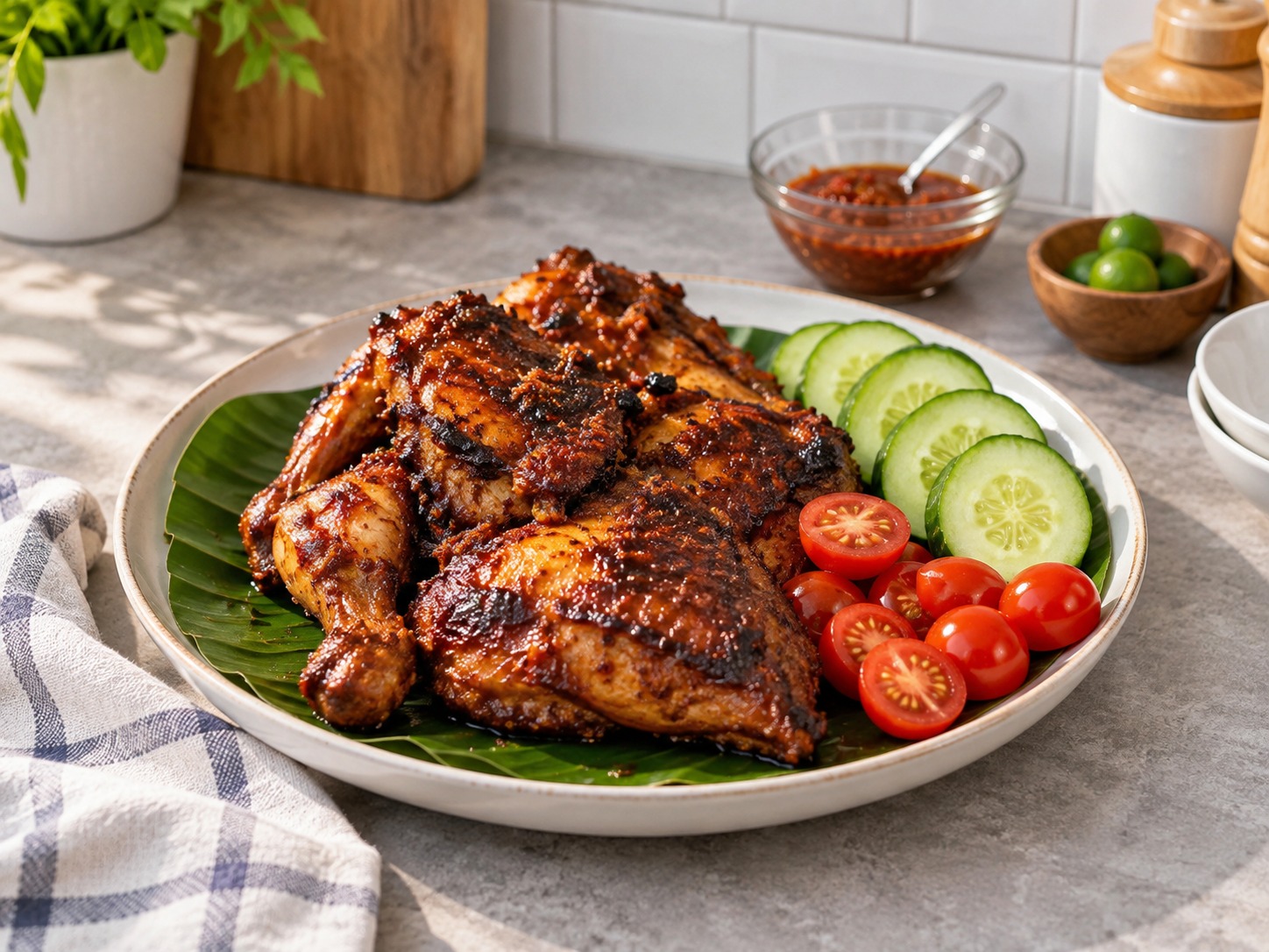 Ayam Taliwang Indonesia — hidangan selesai