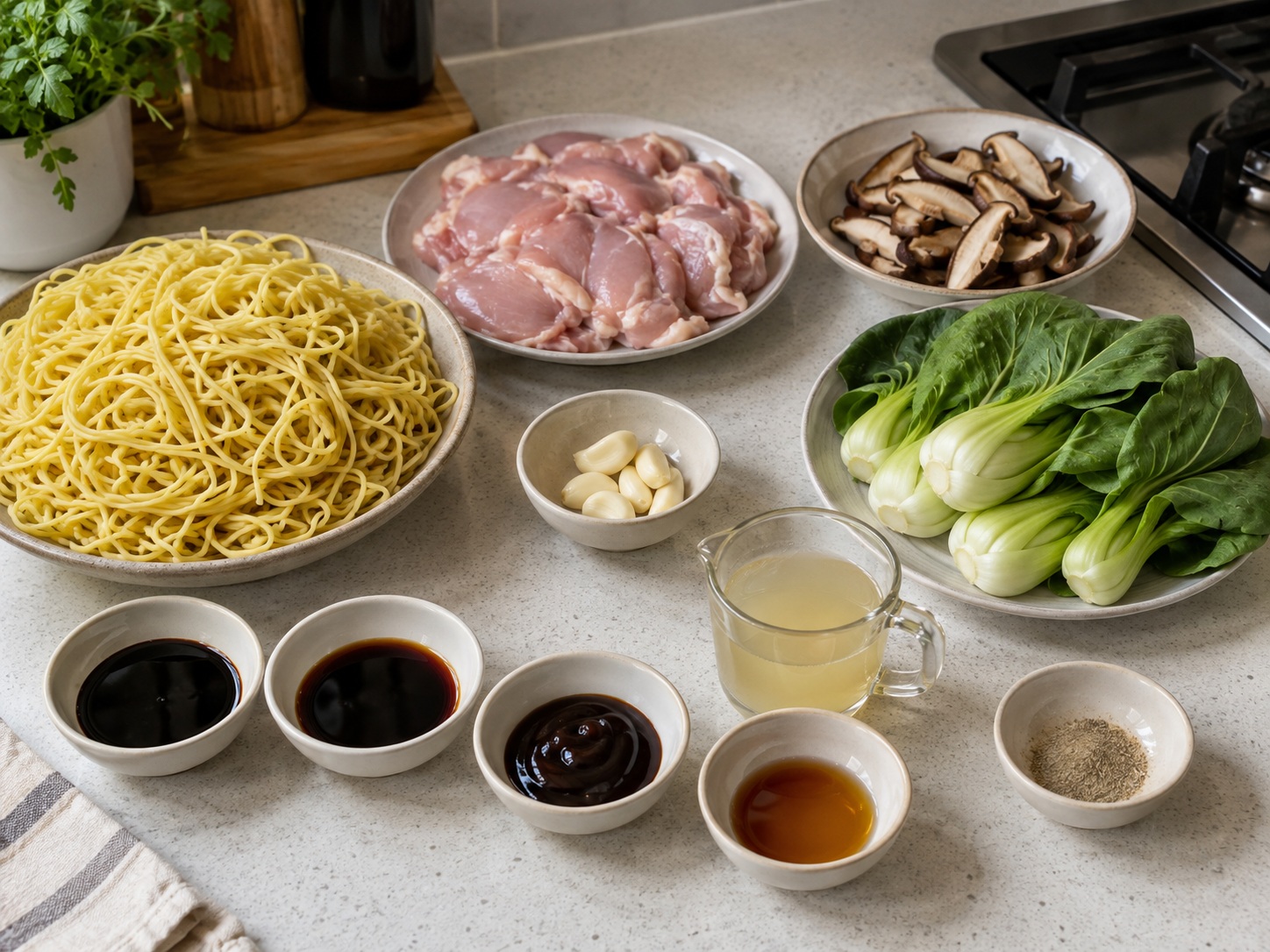 印尼雞絲麵 — 材料