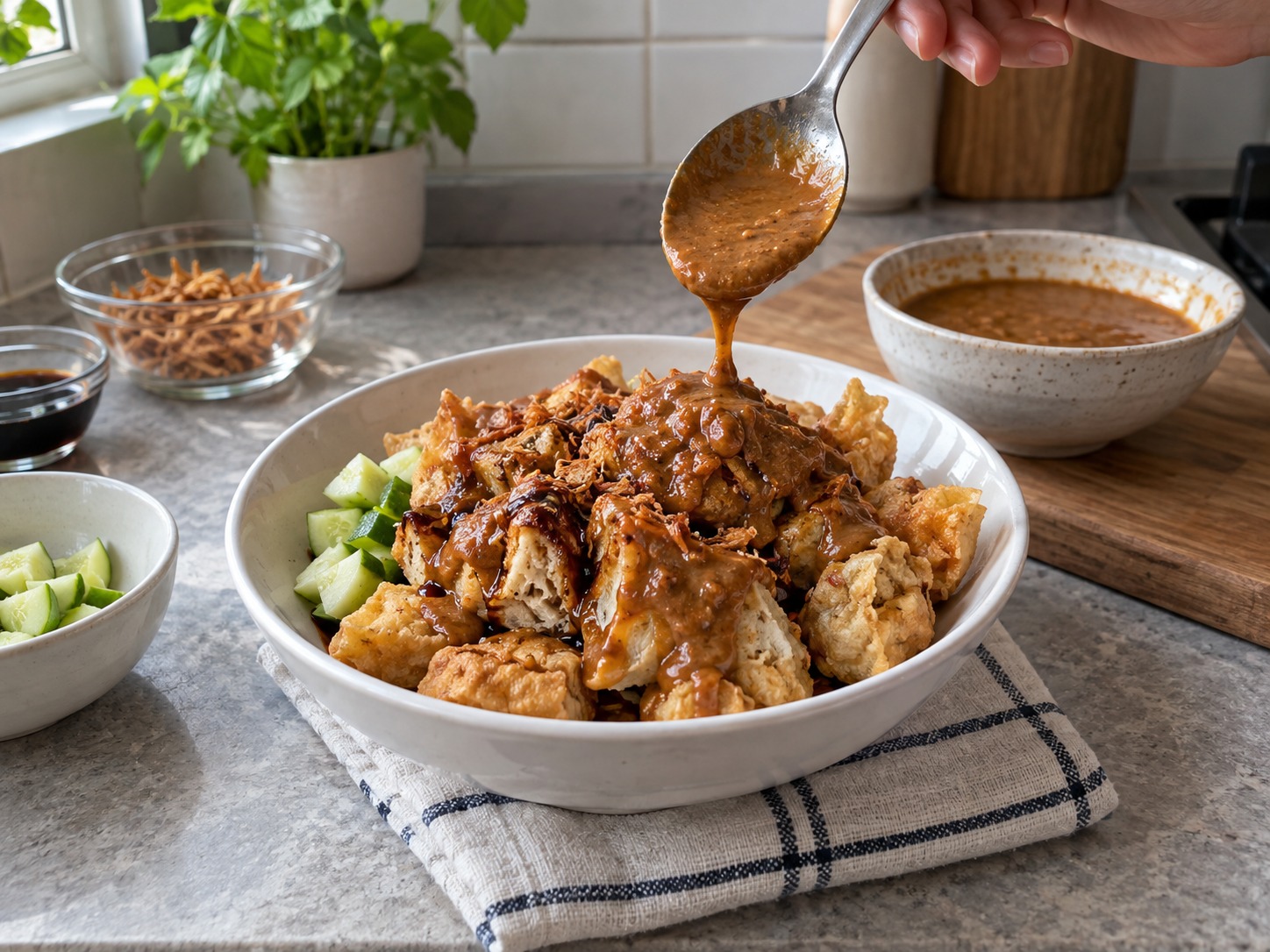 印尼炸魚肉豆腐餃 Batagor — 完成圖