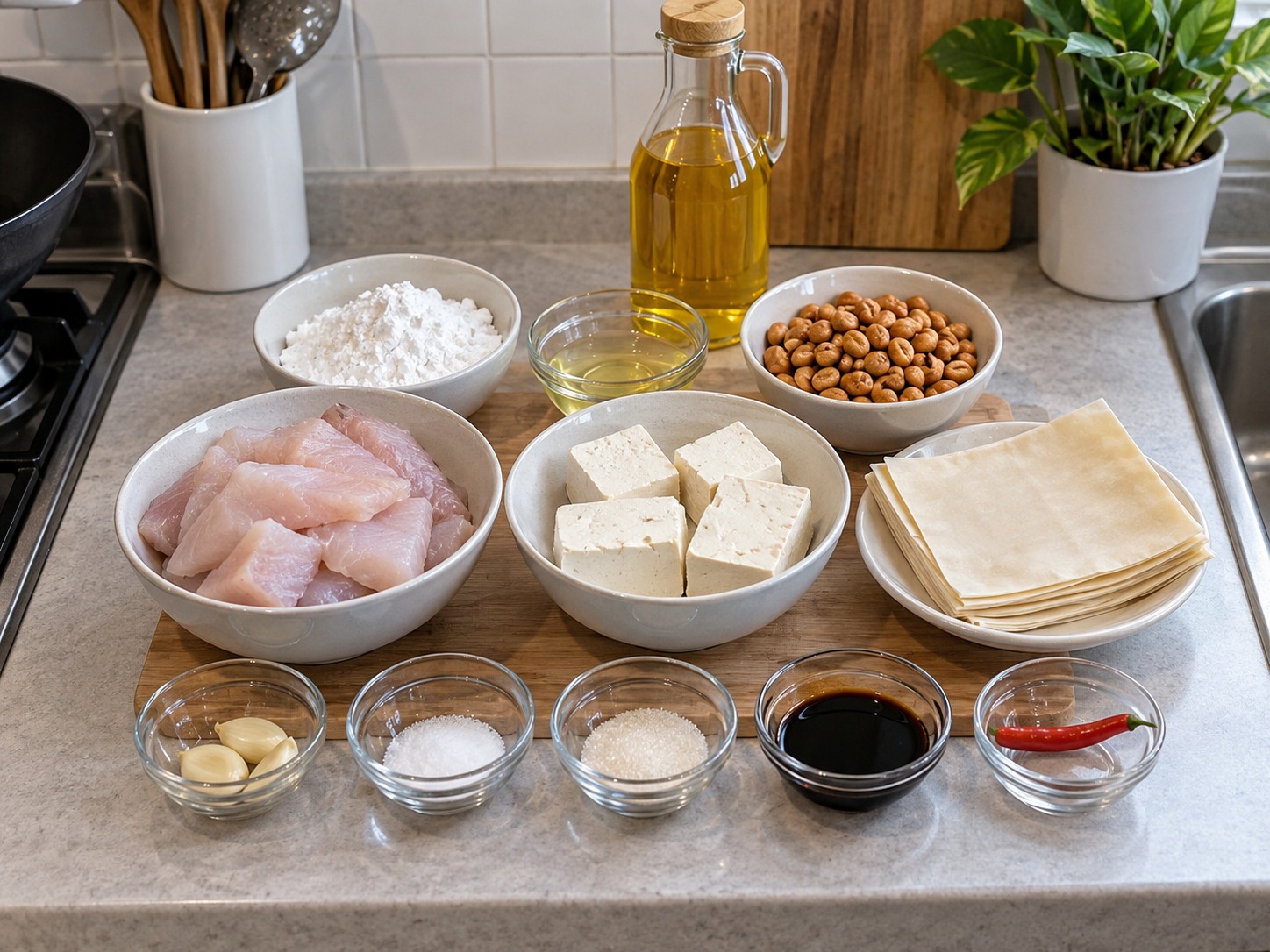 印尼炸魚肉豆腐餃 Batagor — 材料