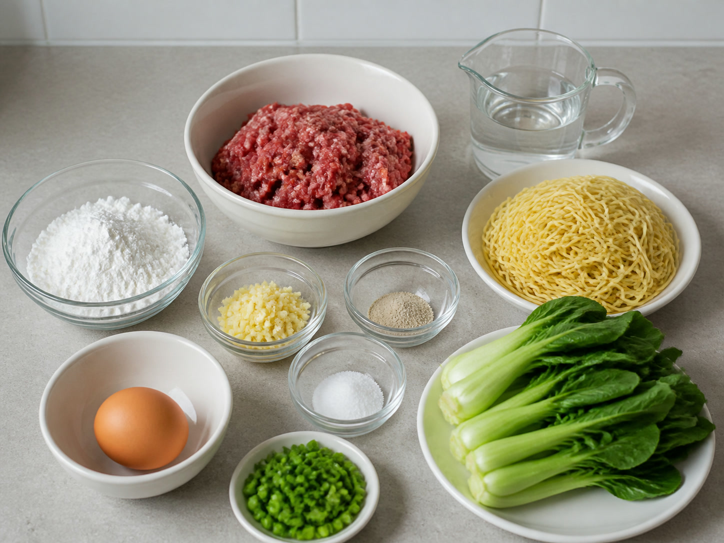 Indonesian Beef Bakso Soup complete ingredient overview