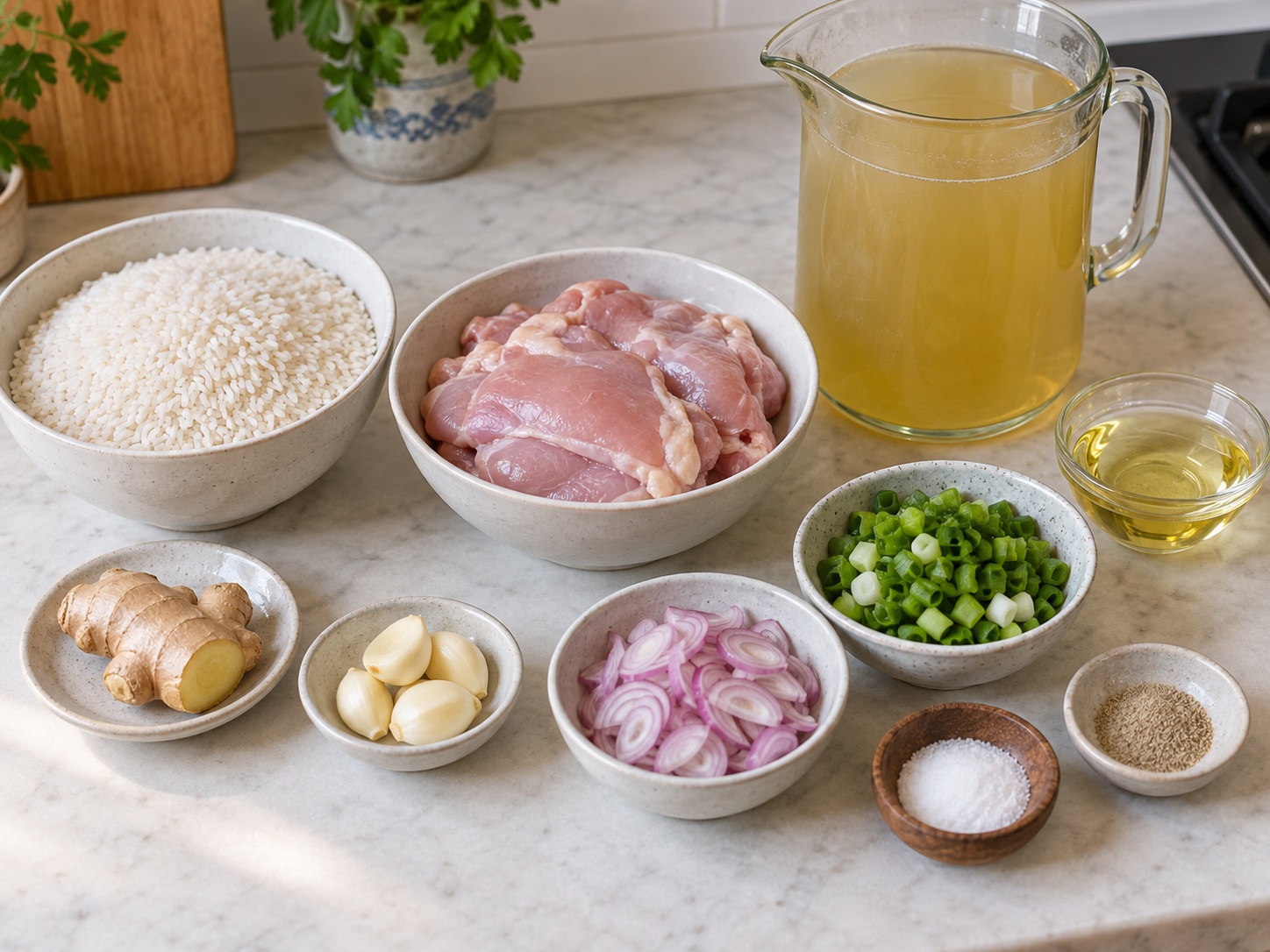 印尼雞肉粥 — 材料