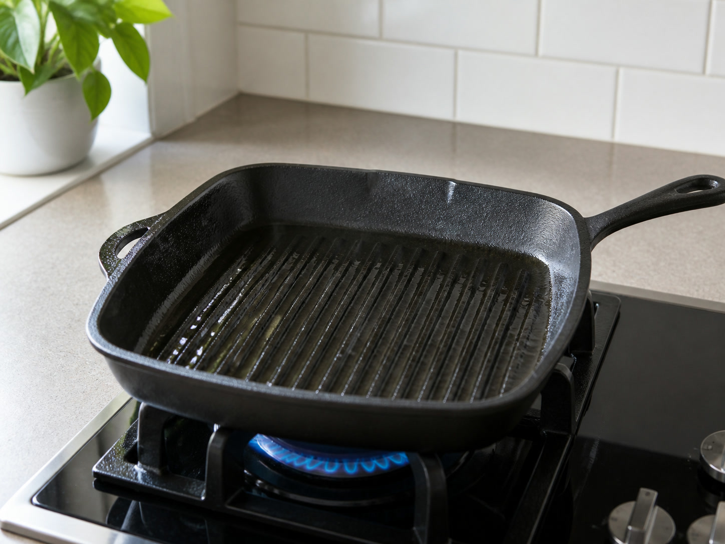 Indonesian Grilled Fish with Sweet Soy Sambal: Heat the grill pan