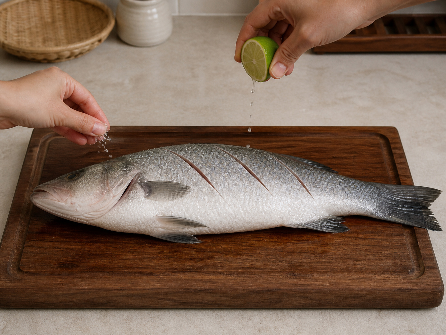 印尼黃薑香料煮魚 — 青檸鹽醃魚