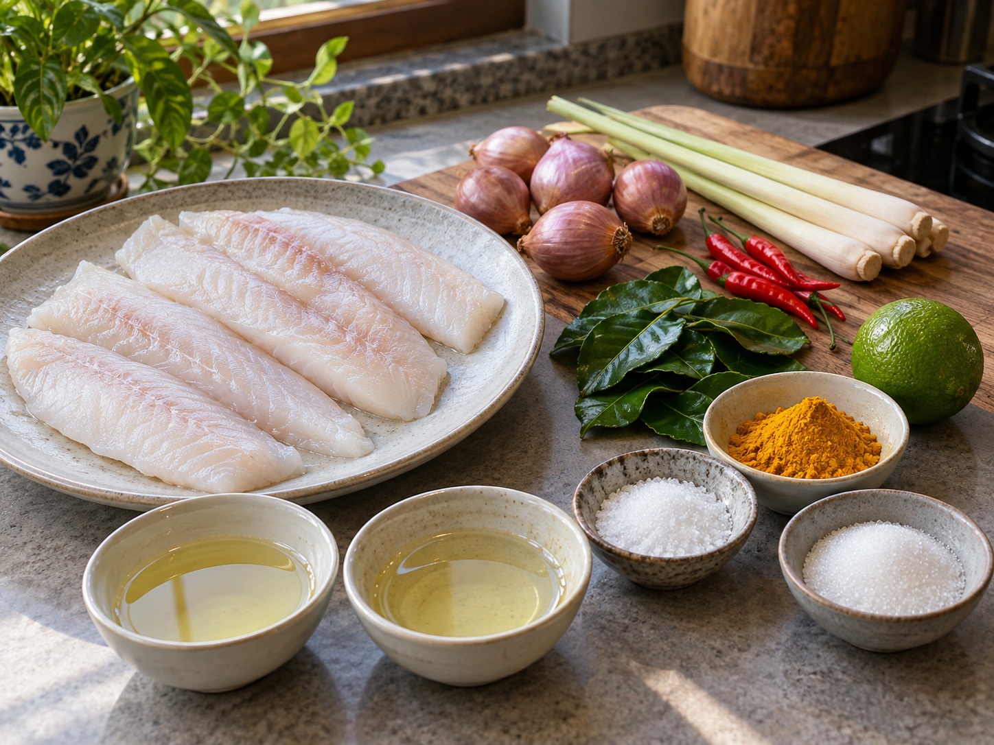 印尼參巴馬他煎魚 — 材料