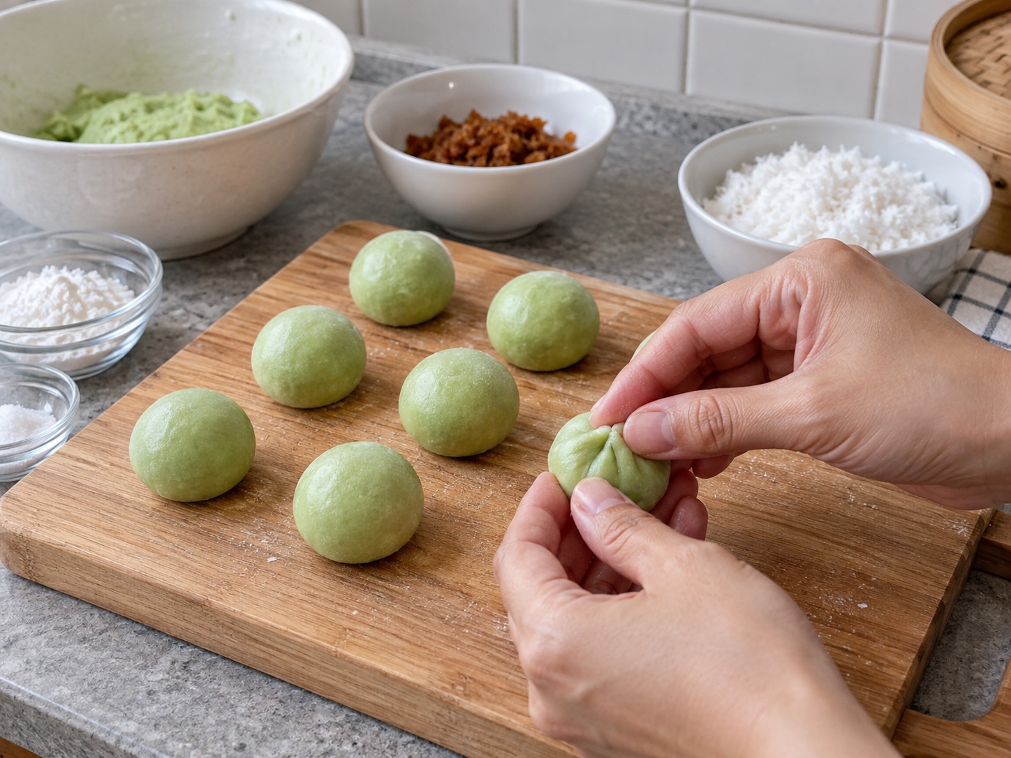 Indonesian Klepon Palm Sugar Rice Balls — Seal balls