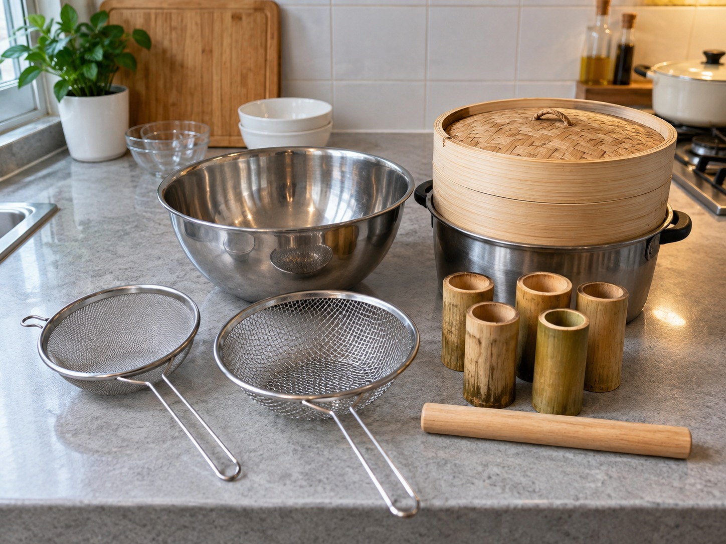 Indonesian Kue Putu — tools