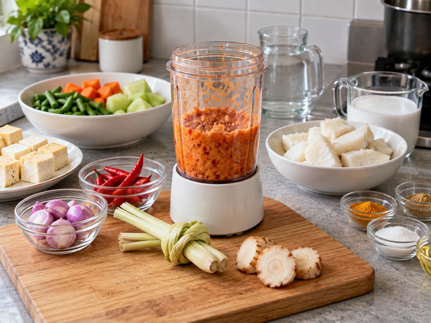 Indonesian Lontong Sayur Coconut Vegetable Stew — Make spice paste