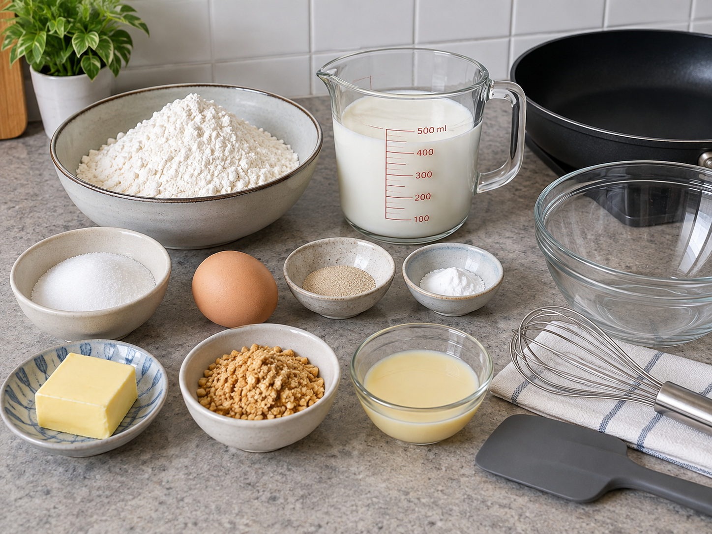 Indonesian Martabak Manis Sweet Pancake — ingredients