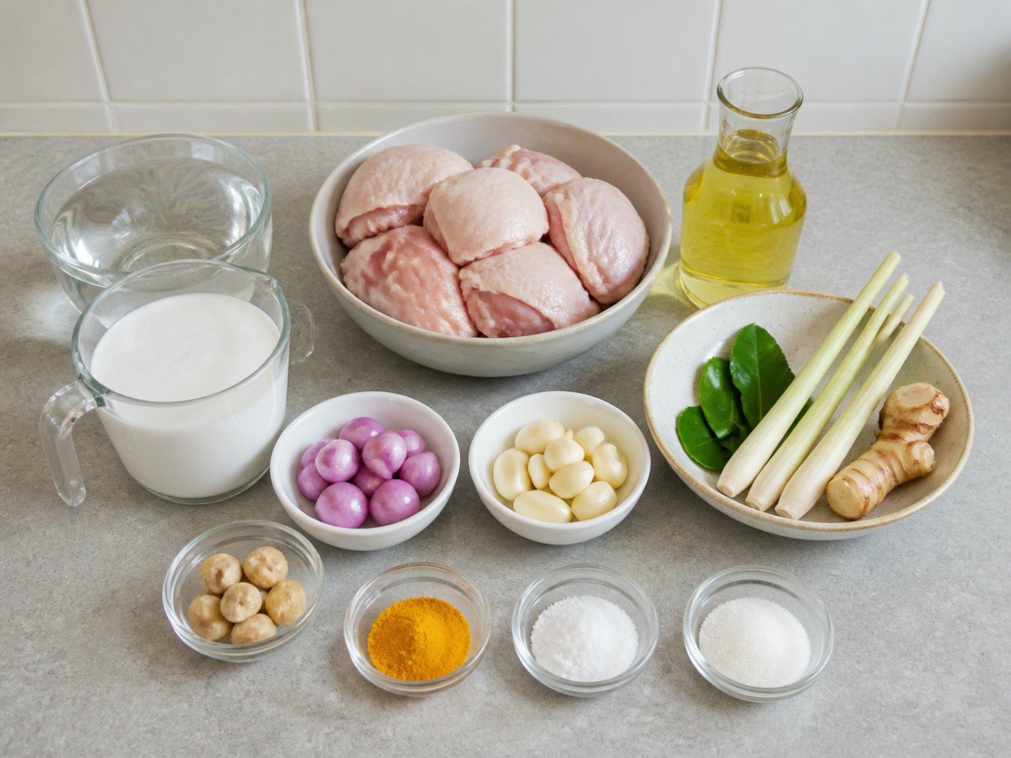 印尼椰香白咖喱雞 complete ingredient overview