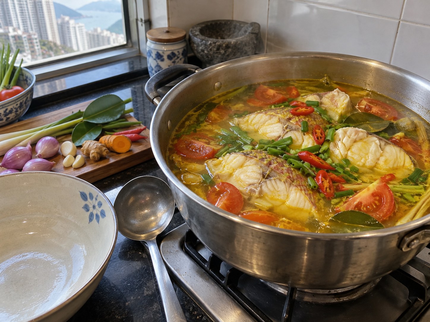 印尼 Jepara 酸香魚湯 — 加番茄上碟