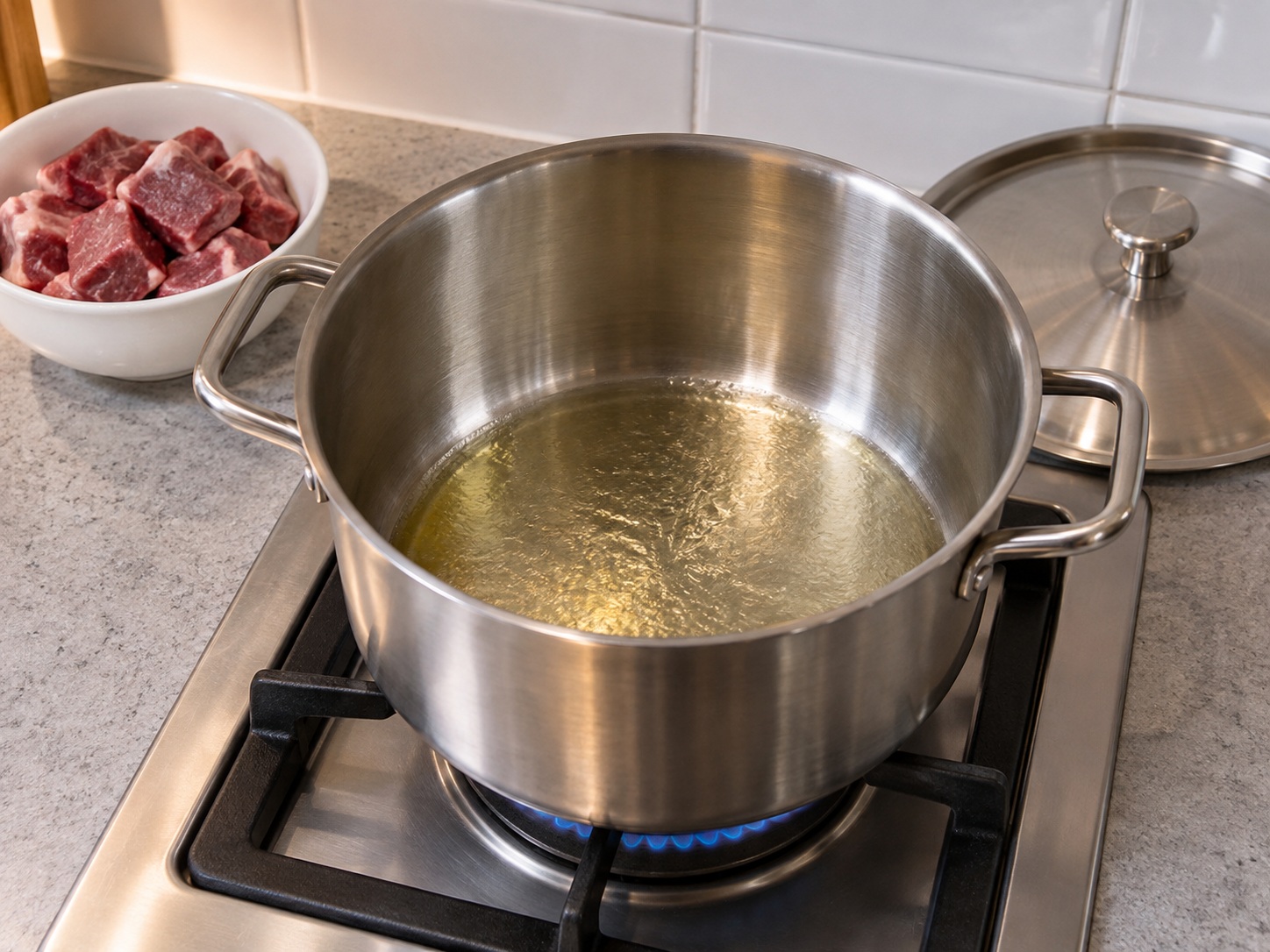 Indonesian Rawon Beef Soup — Heat oil in the deep pot