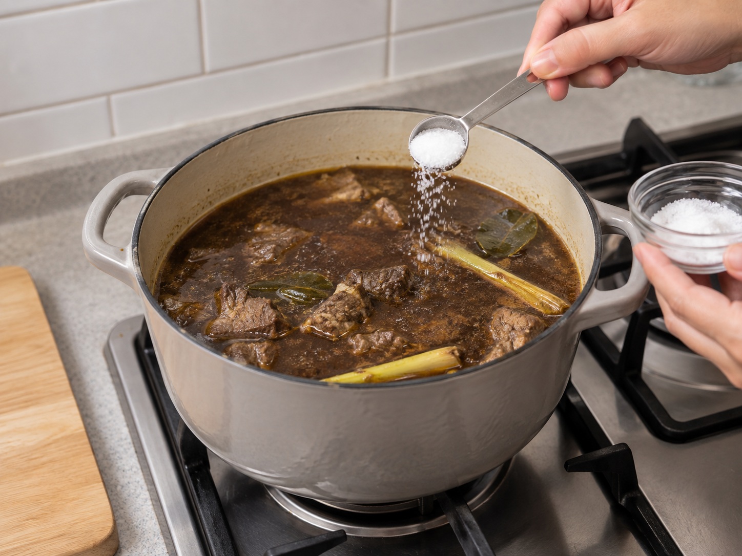 Indonesian Rawon Beef Soup — Add 1 1/2 teaspoons salt