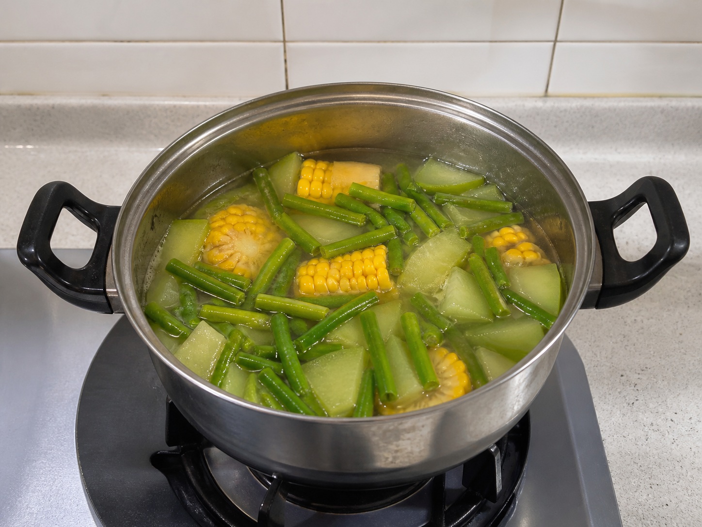 Sayur Asem — Masukkan kacang panjang