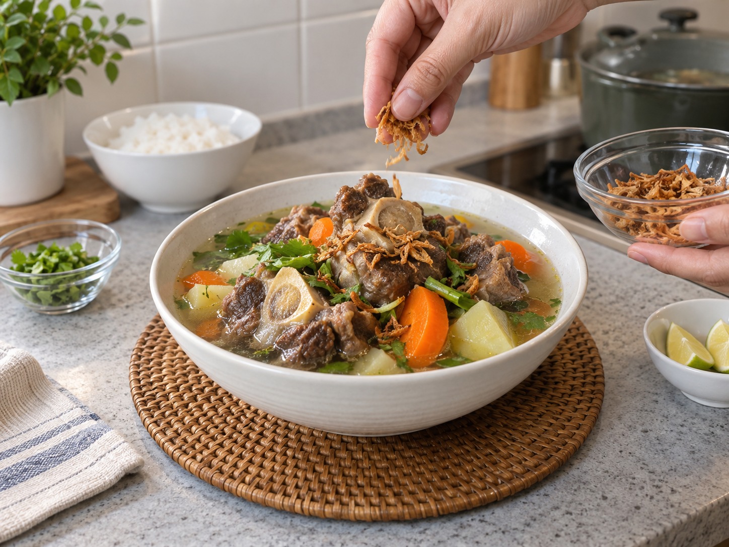 印尼牛尾清湯 Sop Buntut — 完成圖