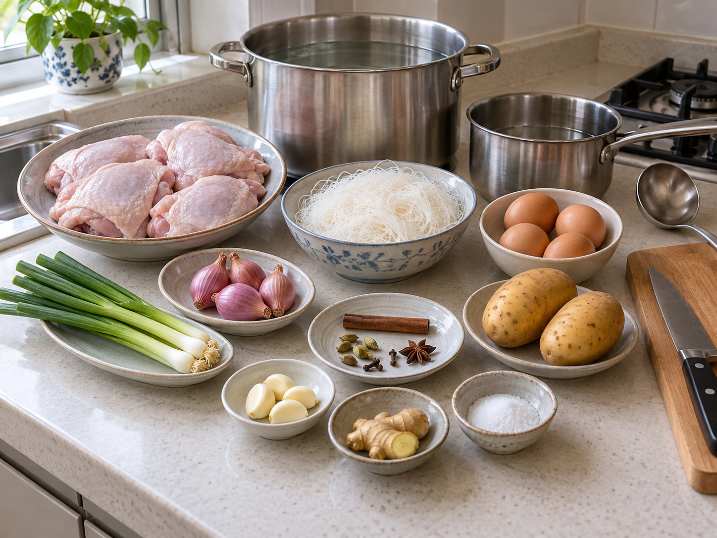 印尼班查爾雞湯 Soto Banjar — 材料