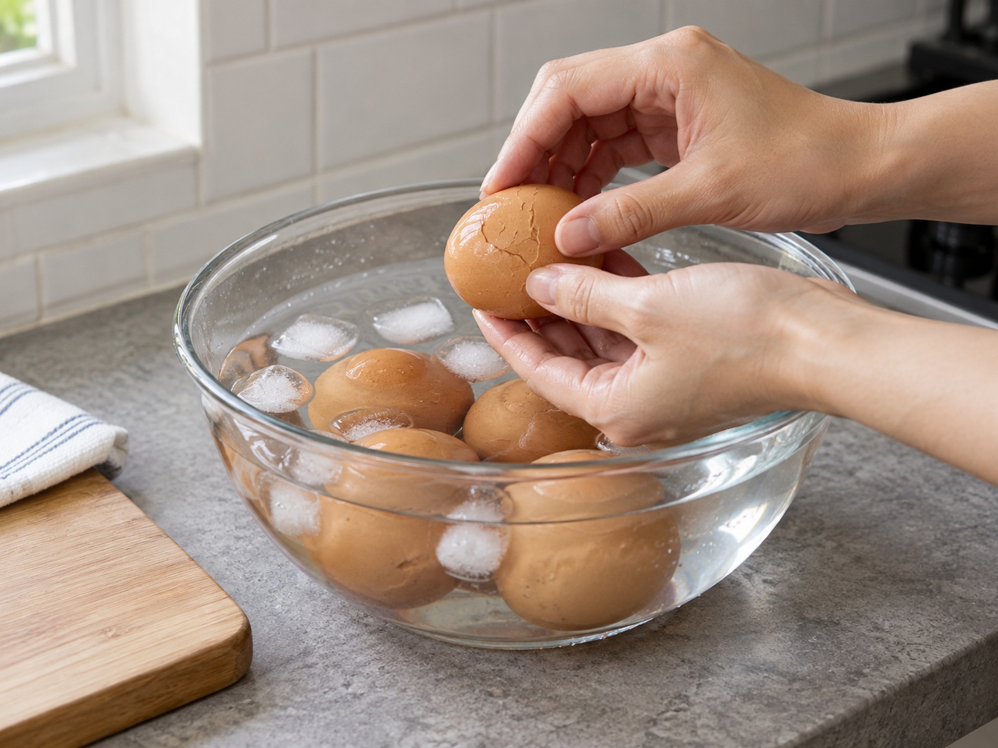 Indonesian Telur Pindang — Palamigin sa malamig na tubig nang 5 minuto at b