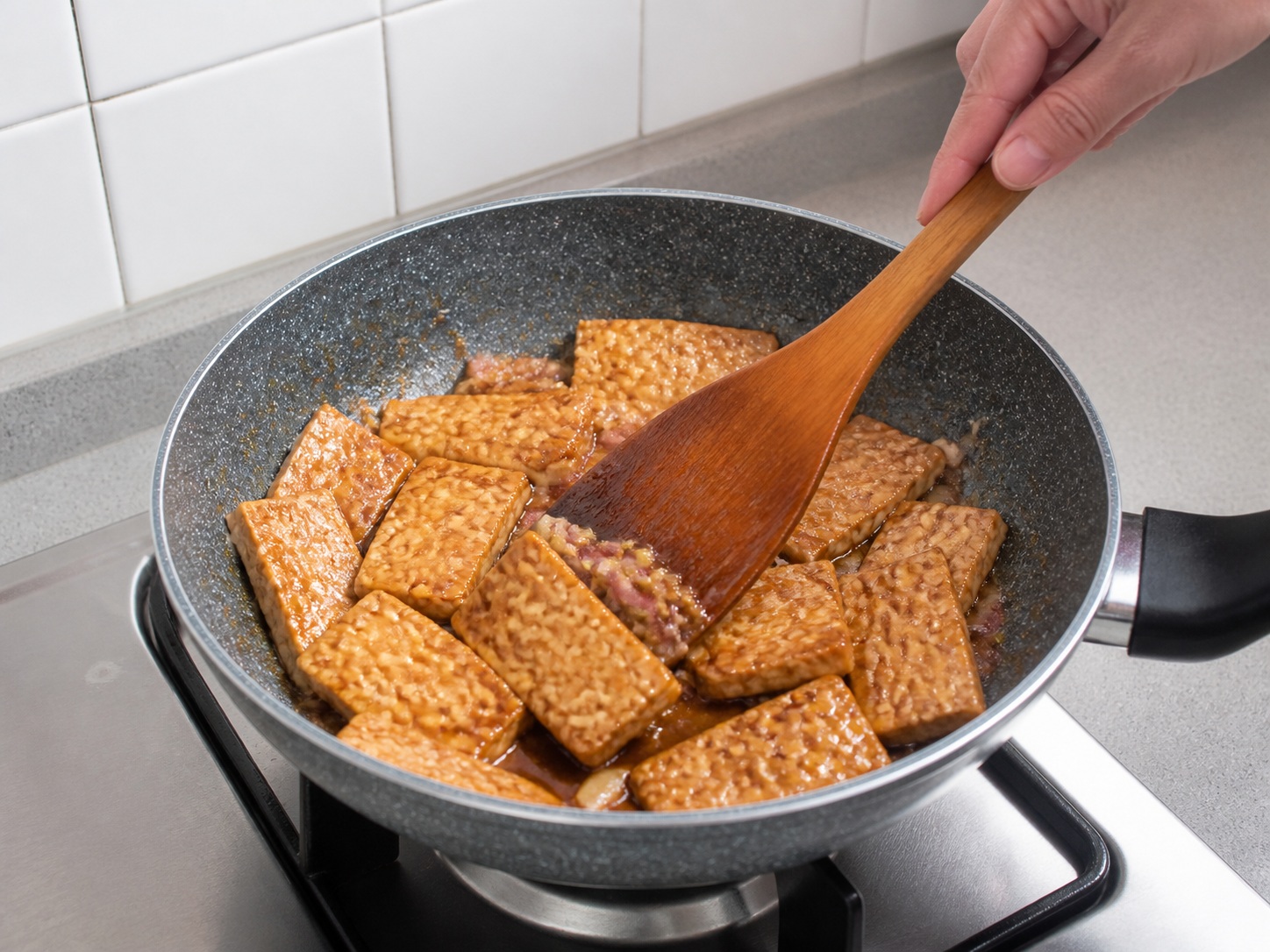Indonesian Sweet-Spiced Braised Tempeh — step 7