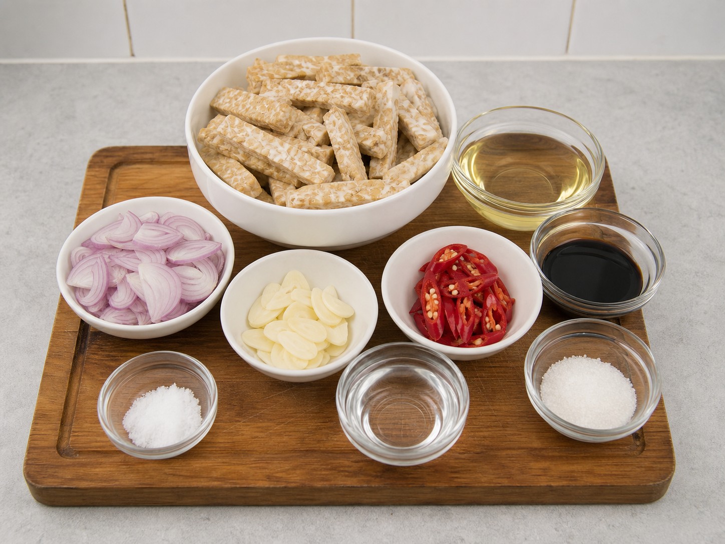 Indonesian Tempeh Orek — mga sangkap