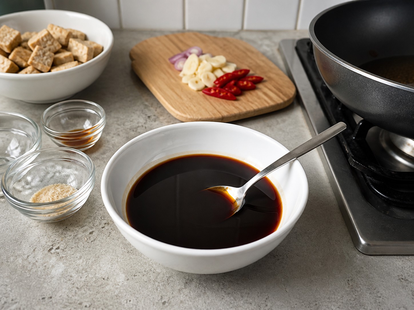 Indonesian Tempeh Orek — hakbang 5