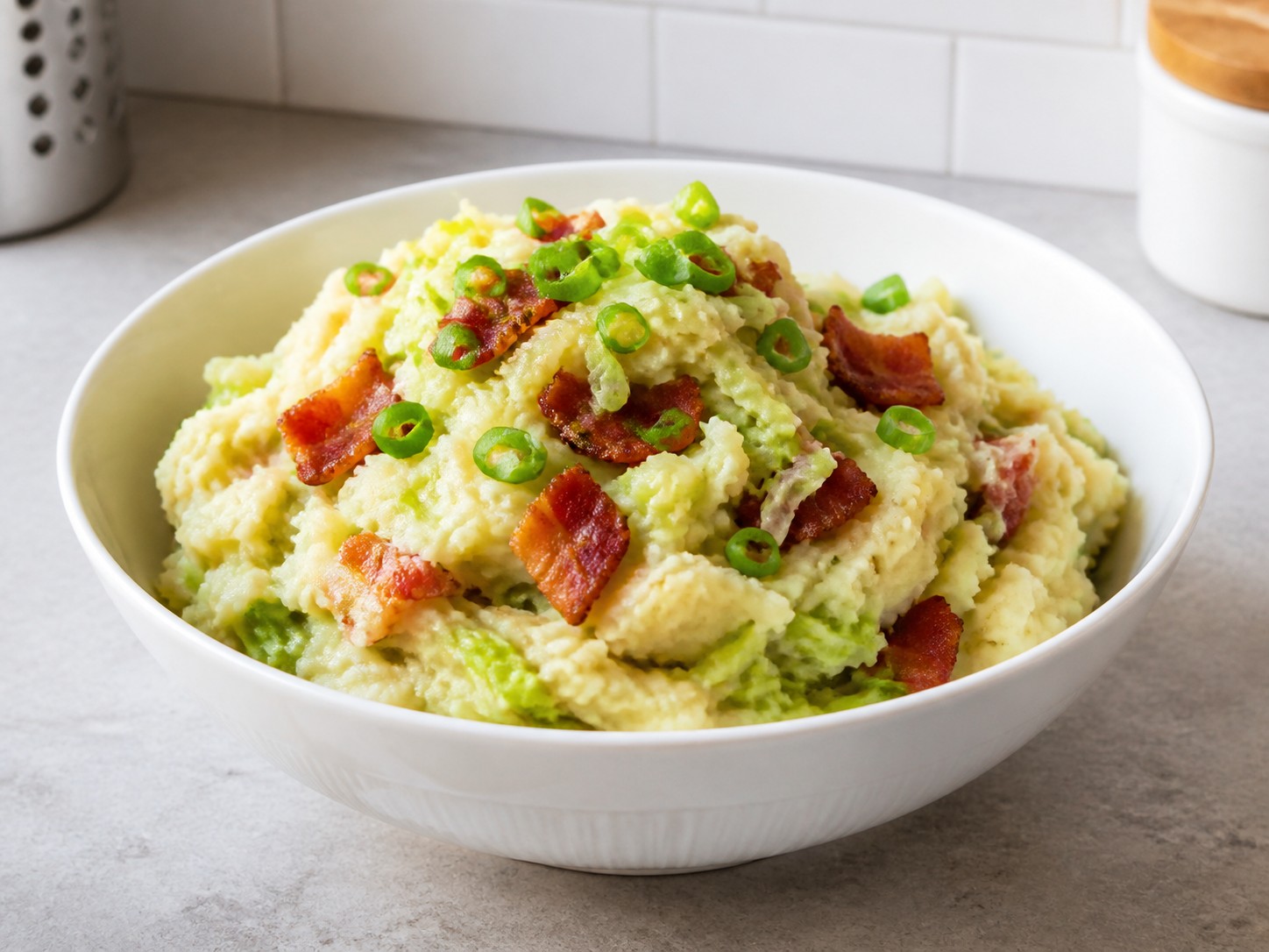 Colcannon Irlandia dengan Bacon dan Kubis — finished dish