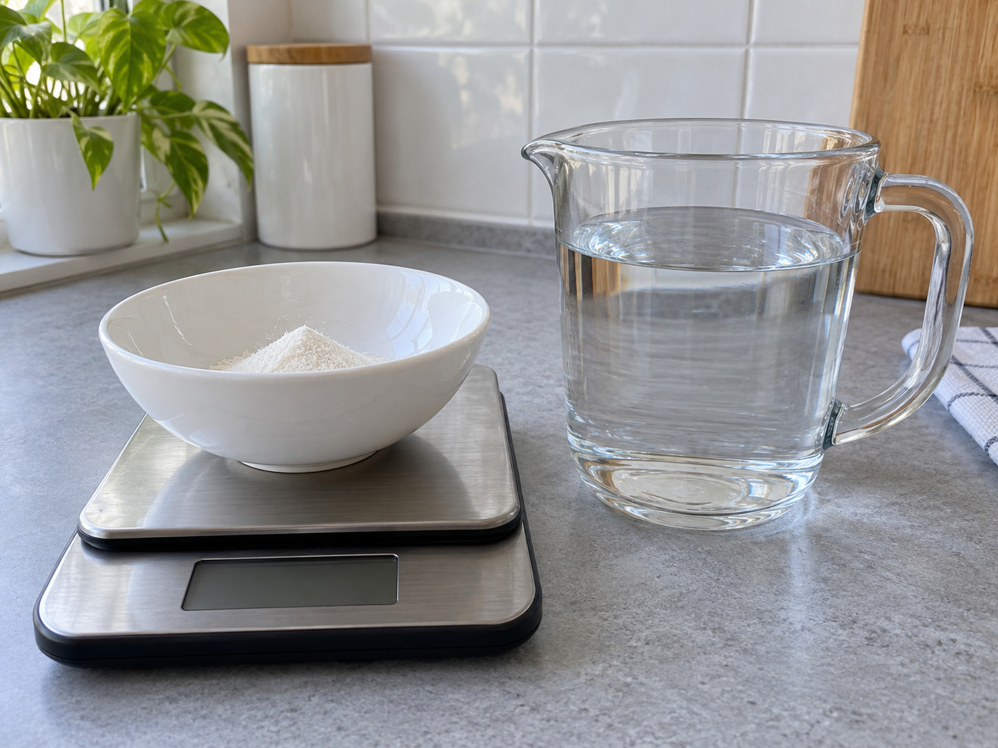 Japanese Anmitsu Kanten Jelly Dessert — Measure agar