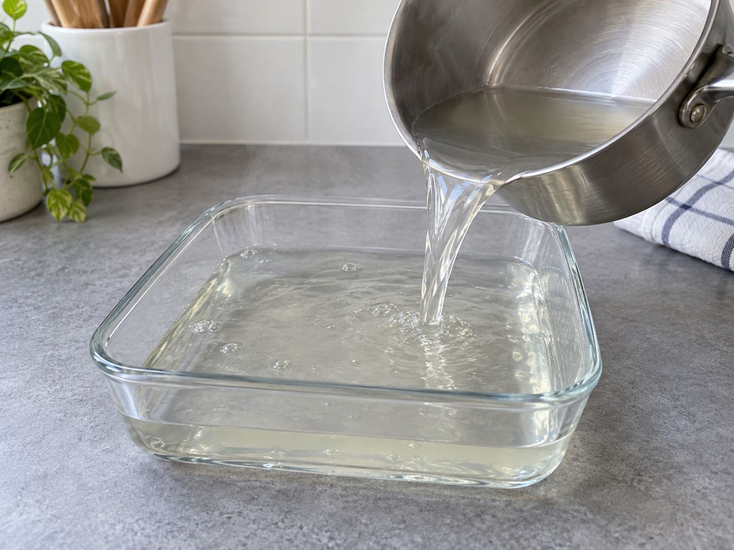 Japanese Anmitsu Kanten Jelly Dessert — Pour mould