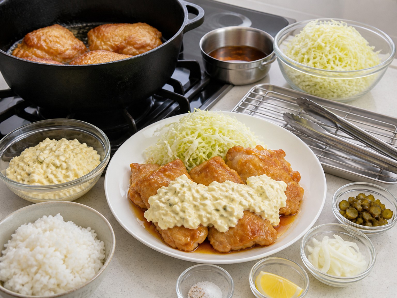 日式南蠻雞主要材料總覽