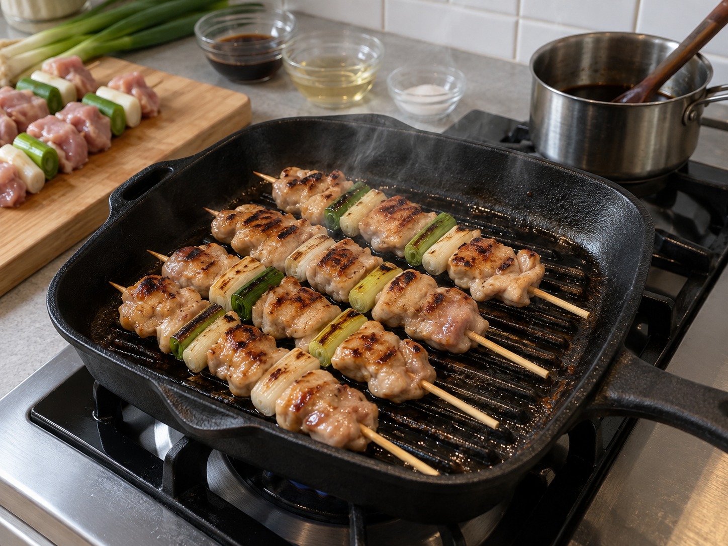 Yakitori Ayam Jepang — Panggang tiap sisi tiga sampai empat menit