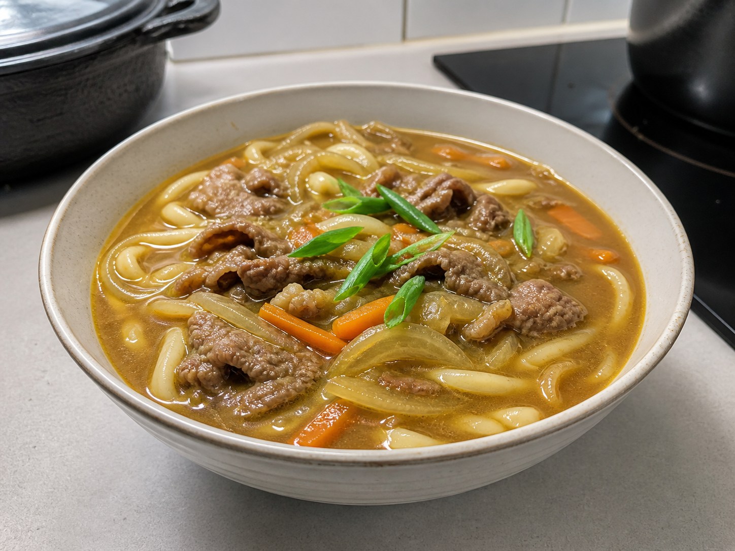 日式咖喱牛肉烏冬完成圖|Japanese Curry Beef Udon