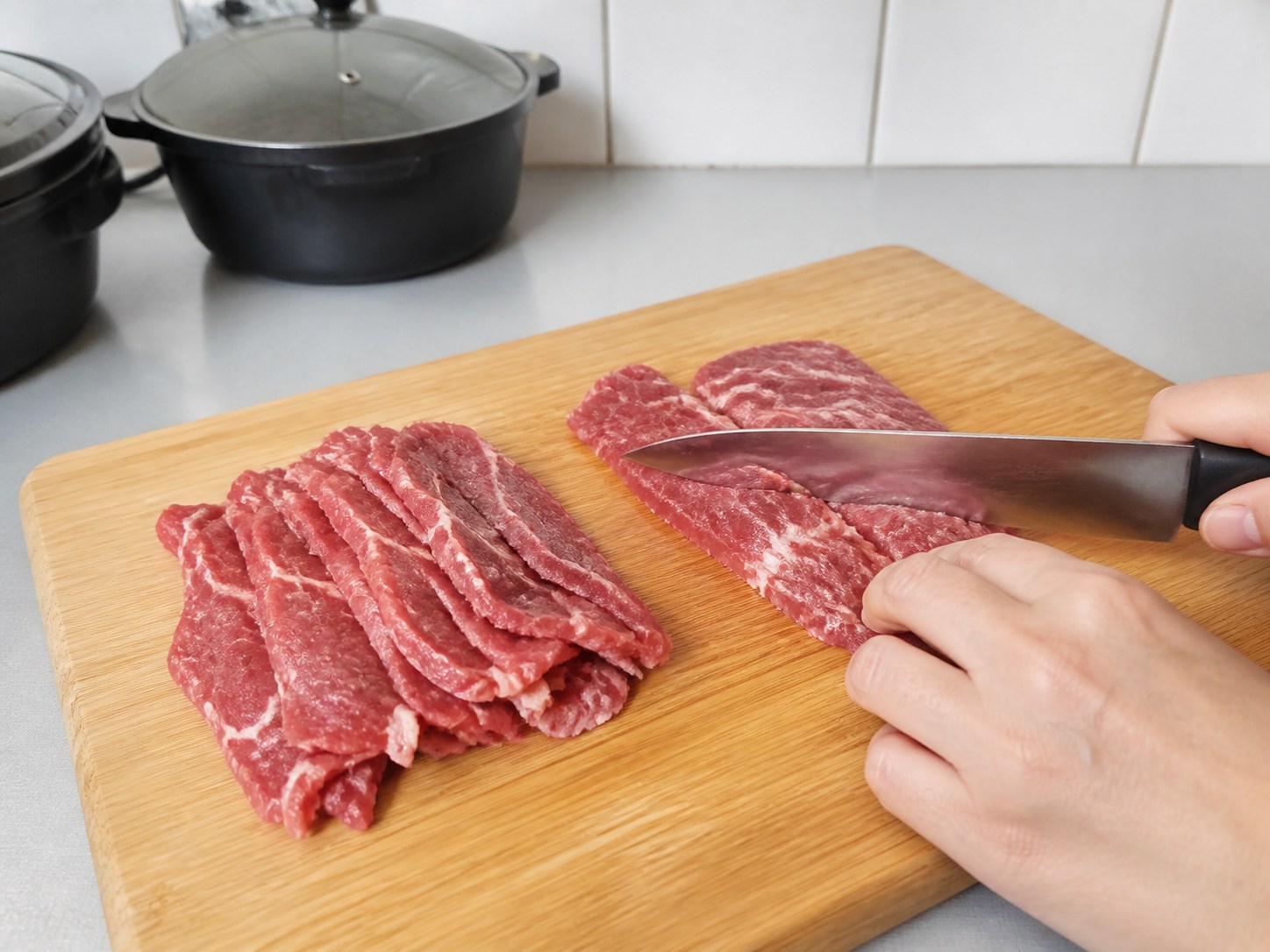 日式咖喱牛肉烏冬:處理牛肉