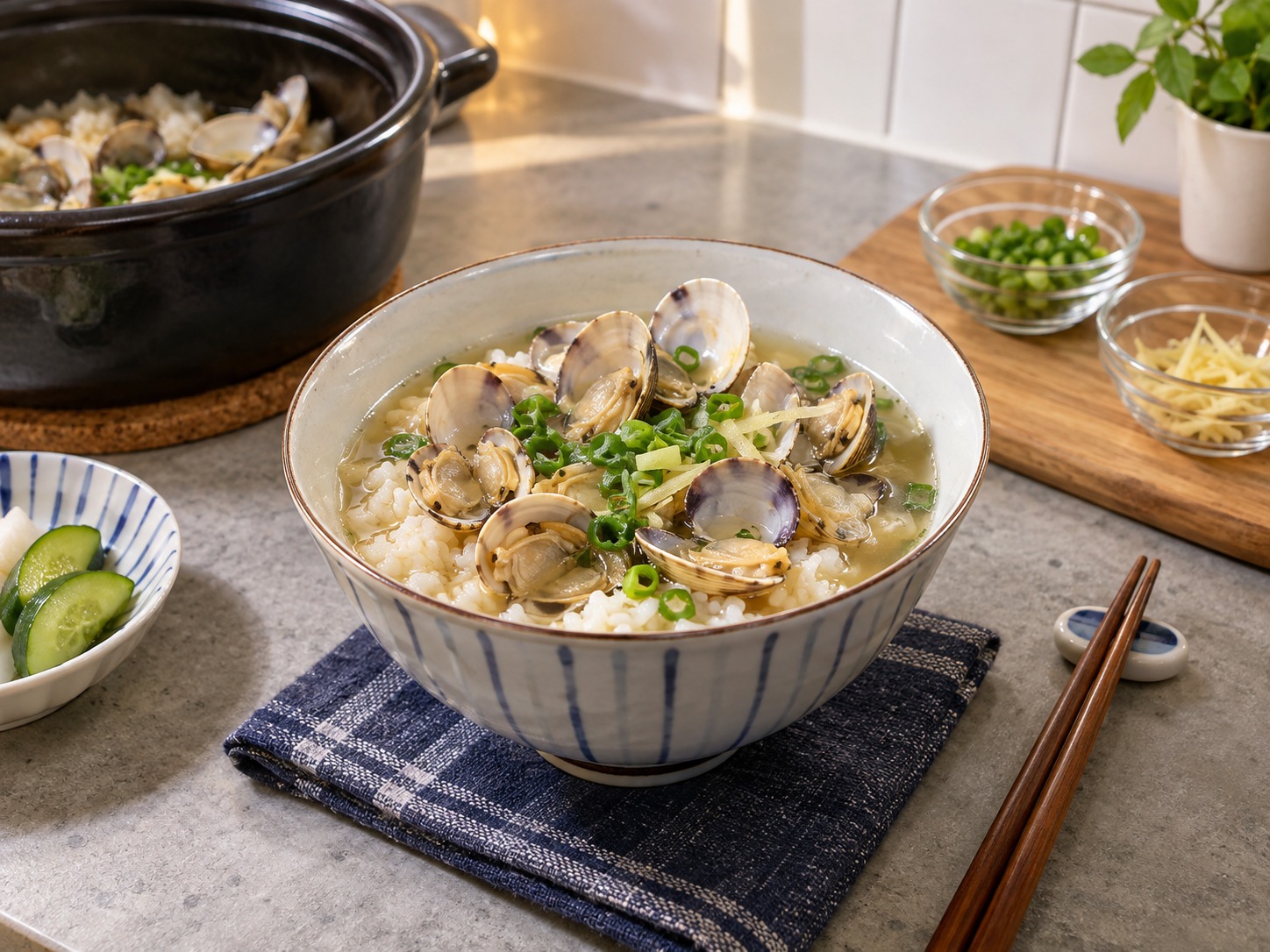 日式深川蜆肉飯 — 完成圖