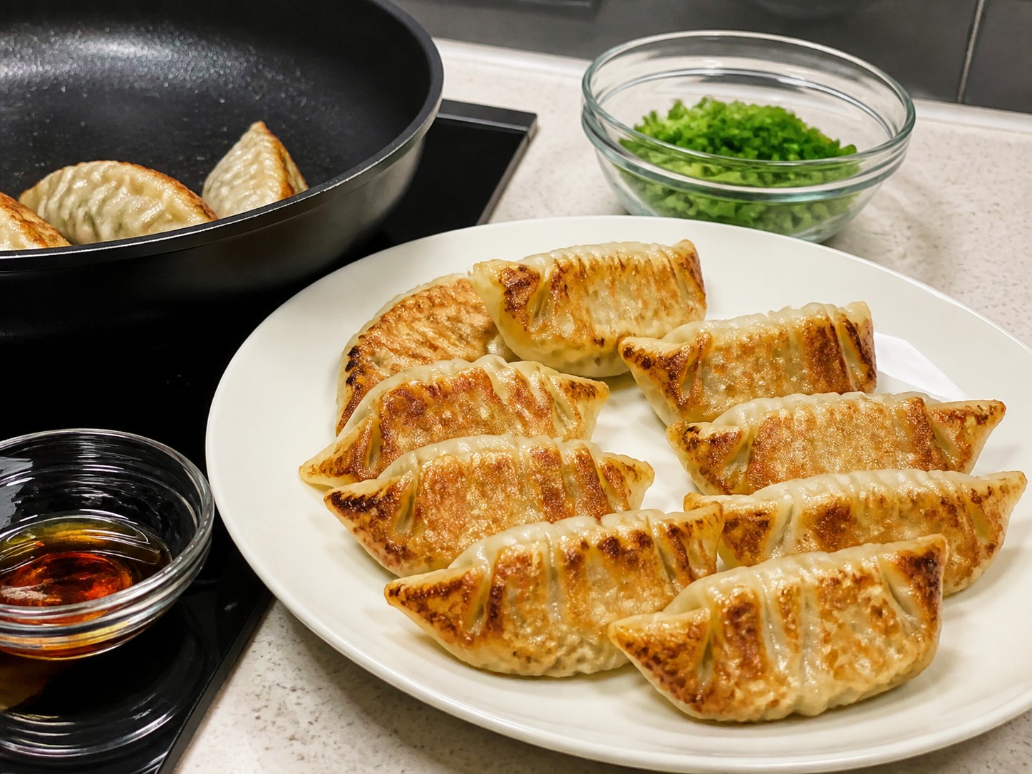 日式煎餃 Japanese Pan-Fried Gyoza
