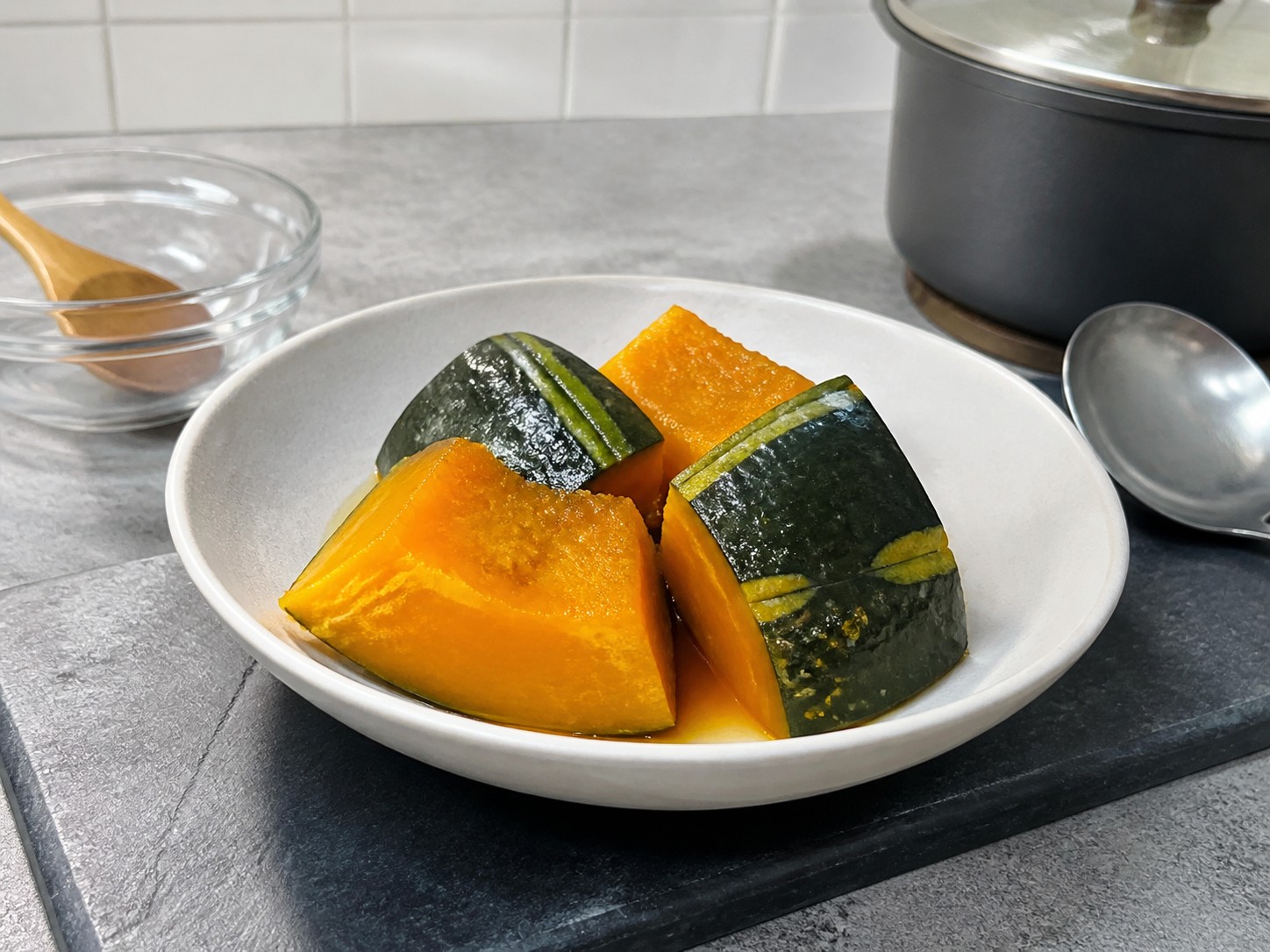 日式南瓜煮物完成圖|Japanese Kabocha Nimono