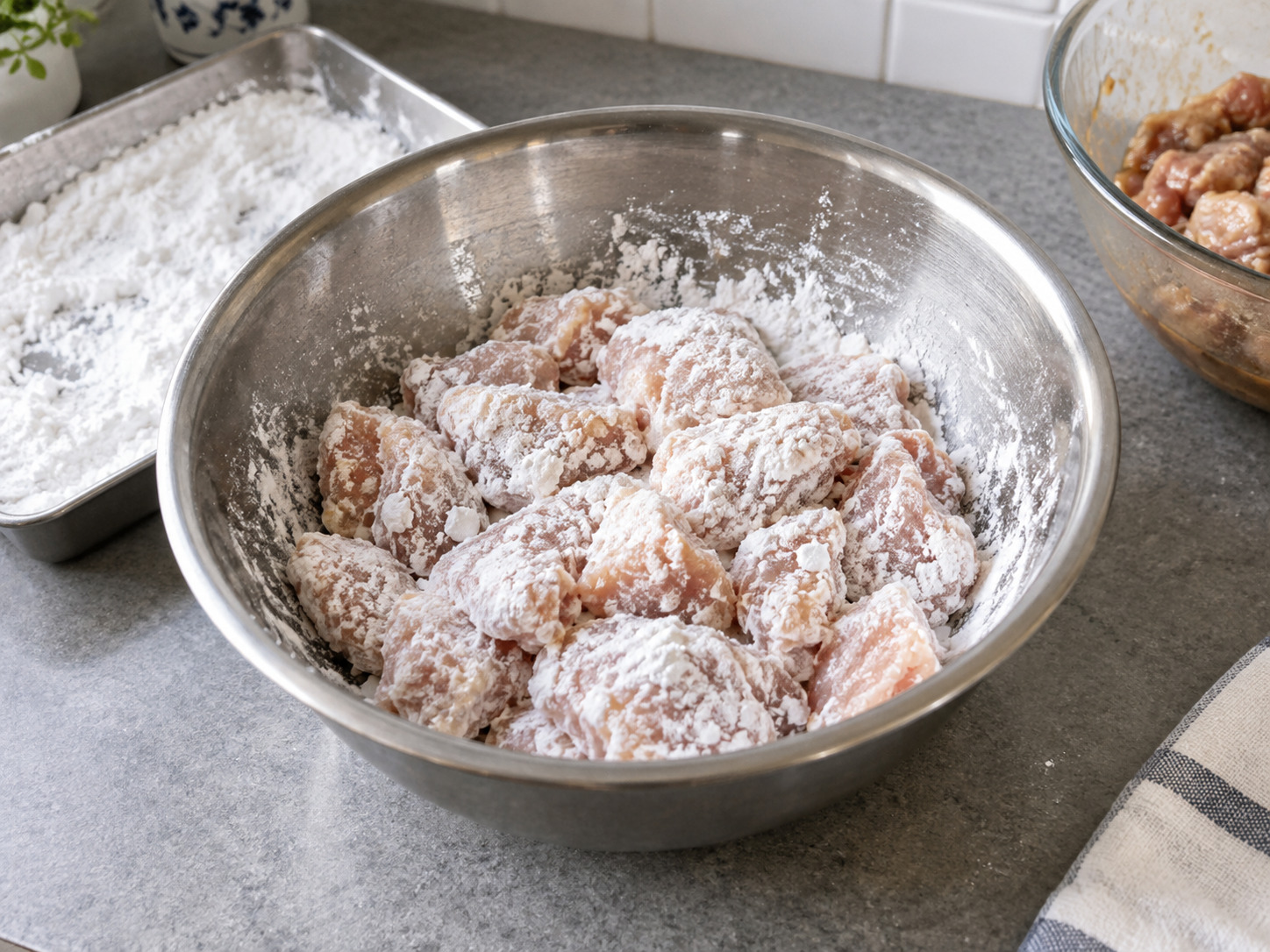 Ayam Karaage Jepang — Baluri setiap potong dengan pati kentang