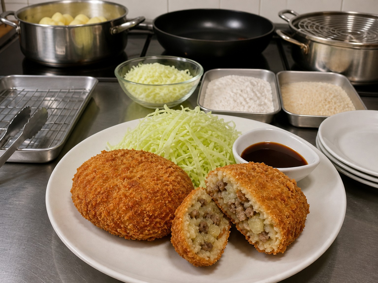 日式薯仔可樂餅完成圖|Japanese Potato Korokke