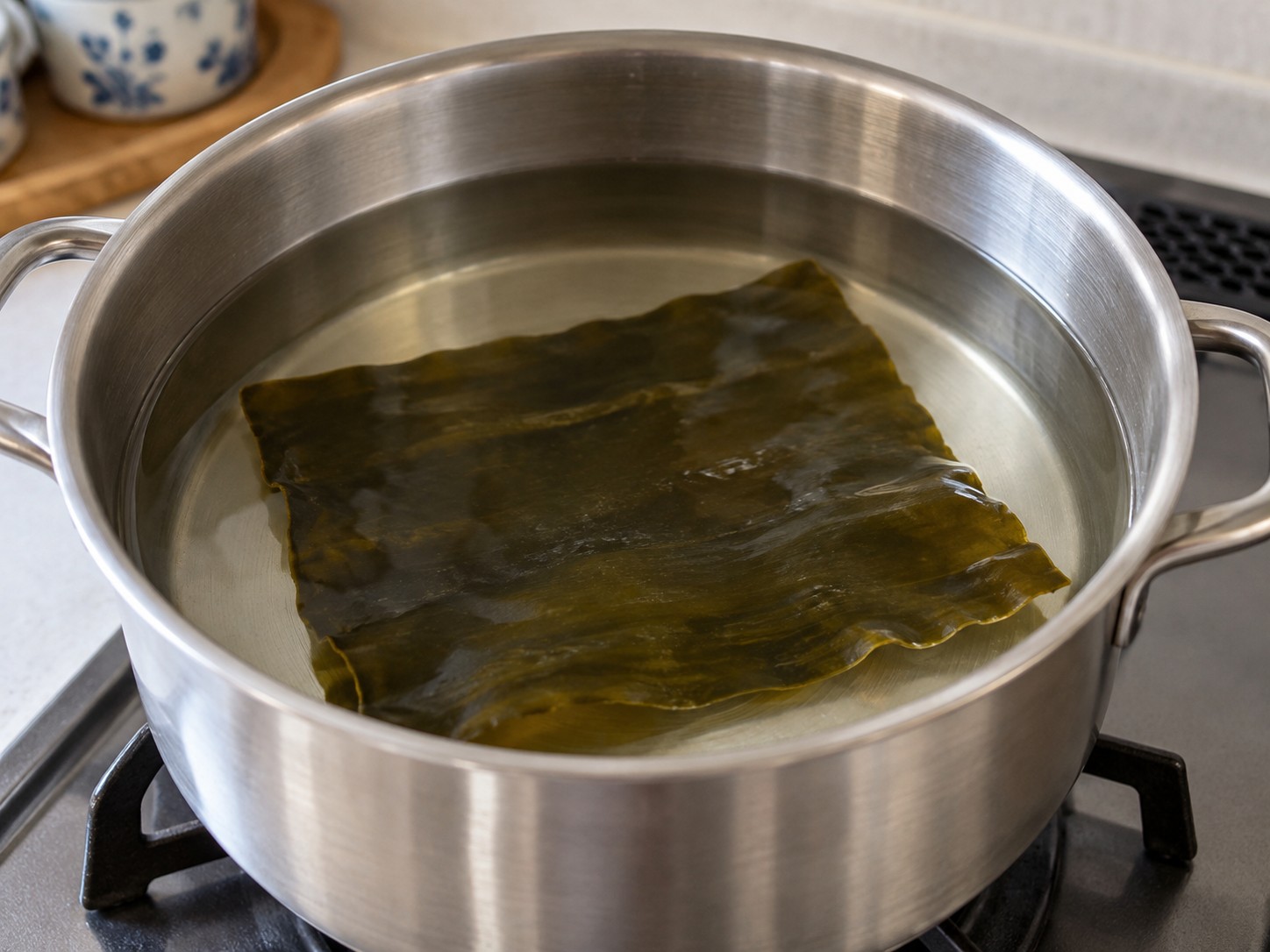 日式水炊雞肉鍋 — 浸泡昆布