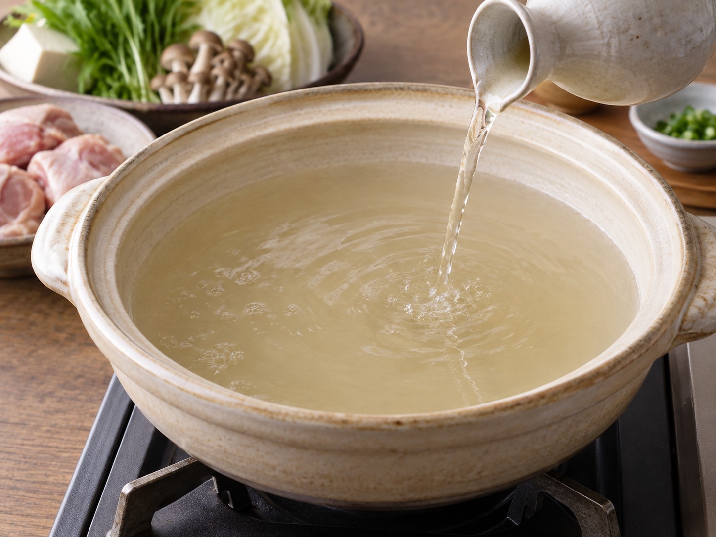 日式水炊雞肉鍋 — 調味湯底