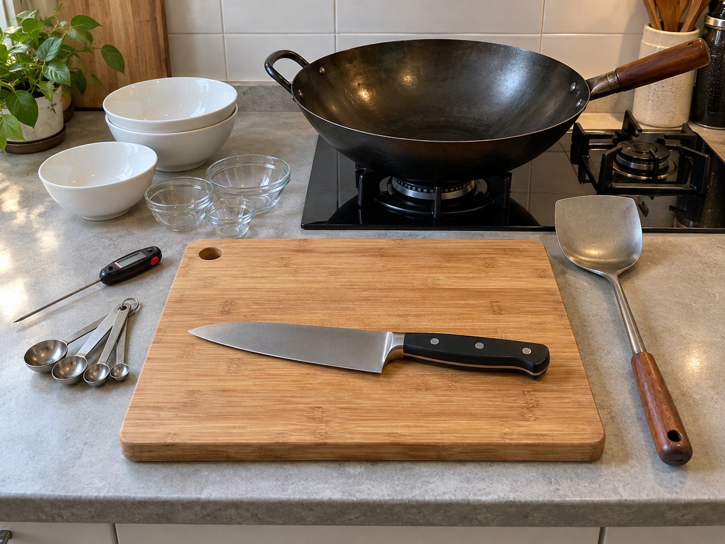沖繩苦瓜豆腐豬肉炒蛋 — 工具
