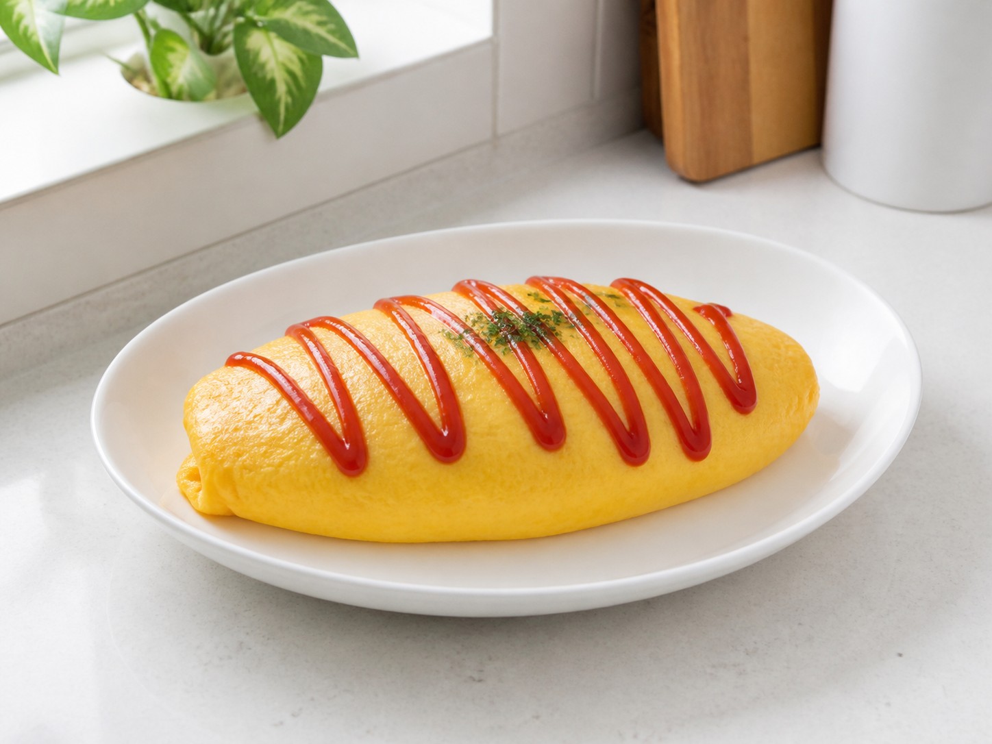 日式蛋包飯：安全完成及上桌