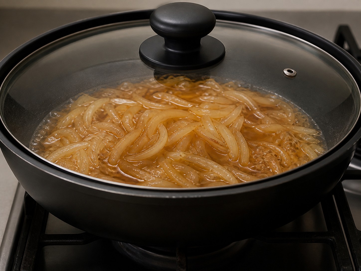 日式親子丼：煮軟洋蔥